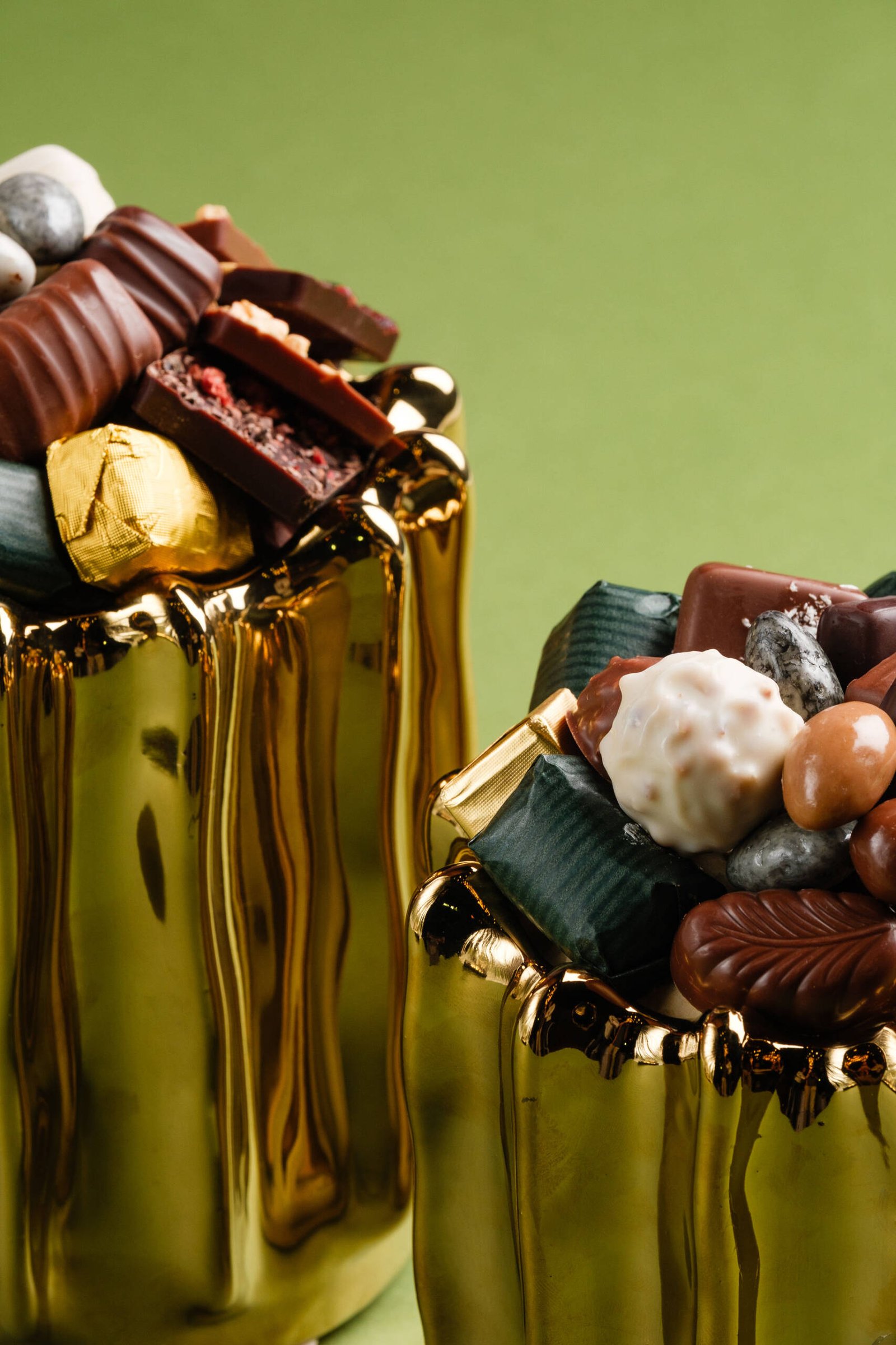 Cache Pot doré côtelé – Image 3