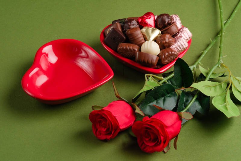 Cœur en céramique rouge