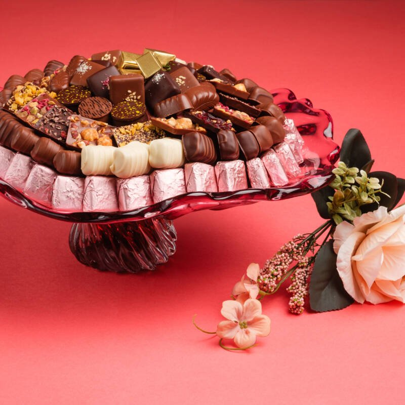 Coupe Murano Ambre et rose