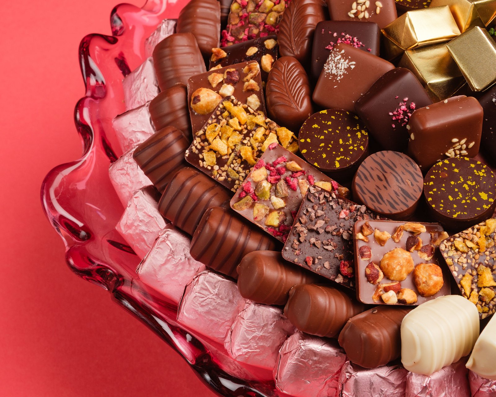 Coupe Murano Ambre et rose – Image 3