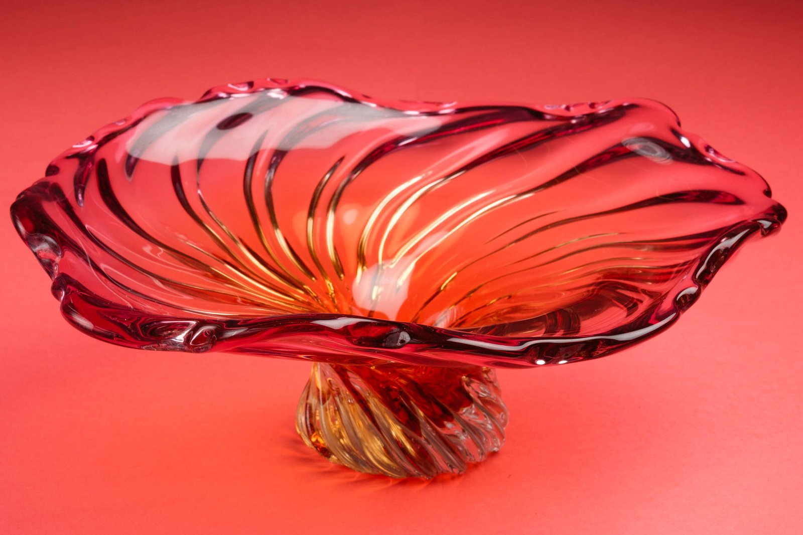 Coupe Murano Ambre et rose – Image 4