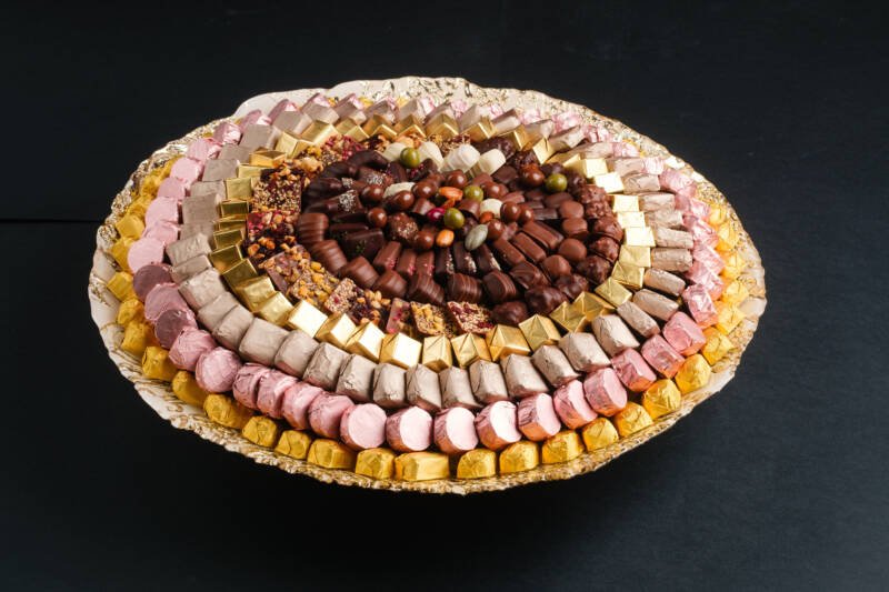 Assiette Nacré et or