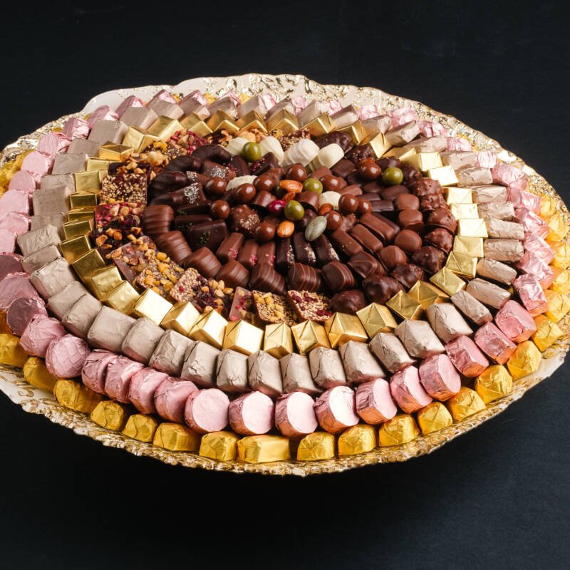 Assiette Nacré et or