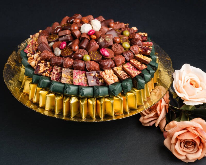 Assiette Transparente feuille d'or