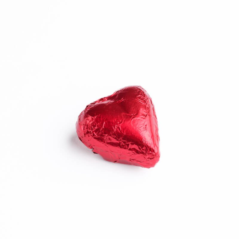 Cœur rouge lait praliné