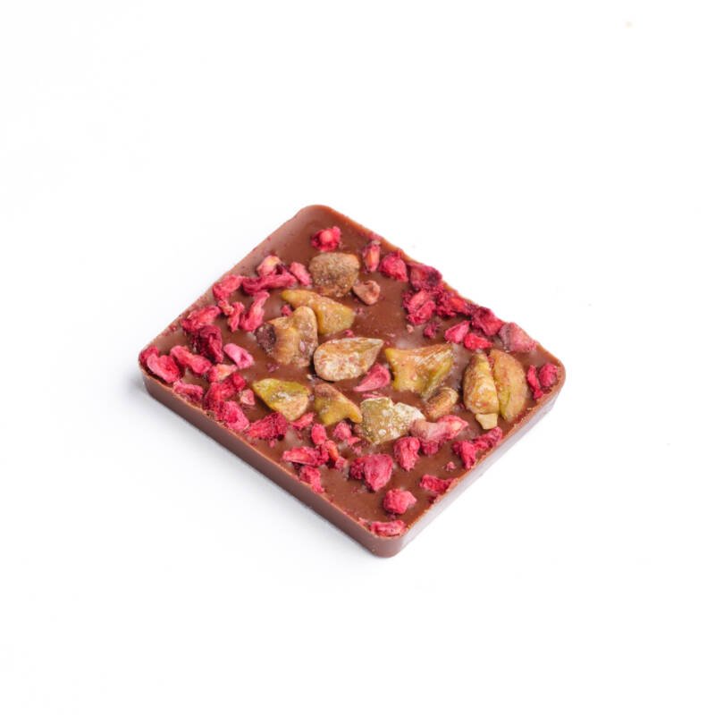 Carré gourmand framboise pistache lait
